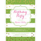 Green with Gold Confetti Birthday Invitations Image 3 of 3